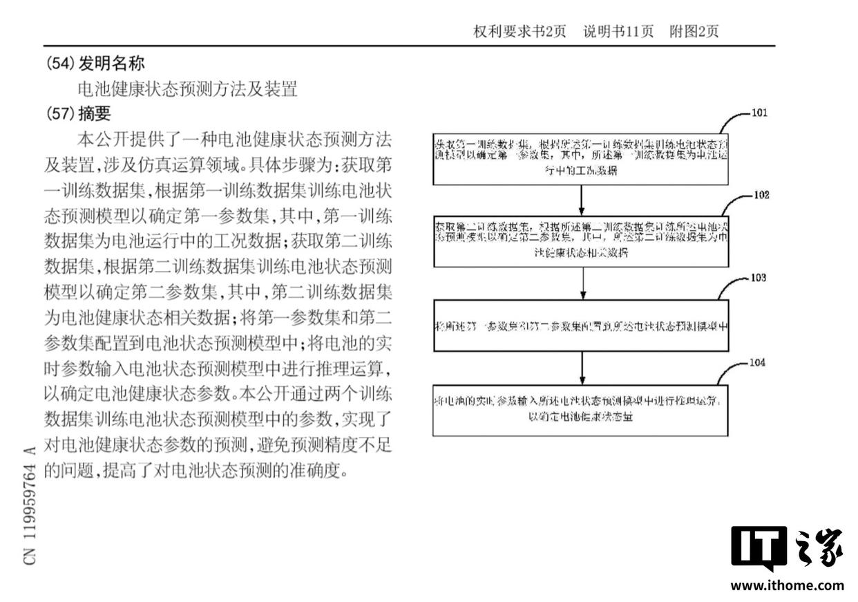 小米汽车发布“电池健康状态检测”专利，利用双数据集技术提升精确度